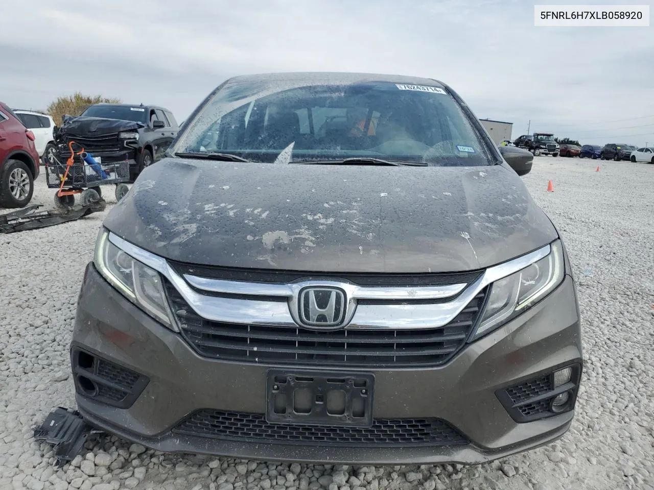 2020 Honda Odyssey Exl VIN: 5FNRL6H7XLB058920 Lot: 76243714