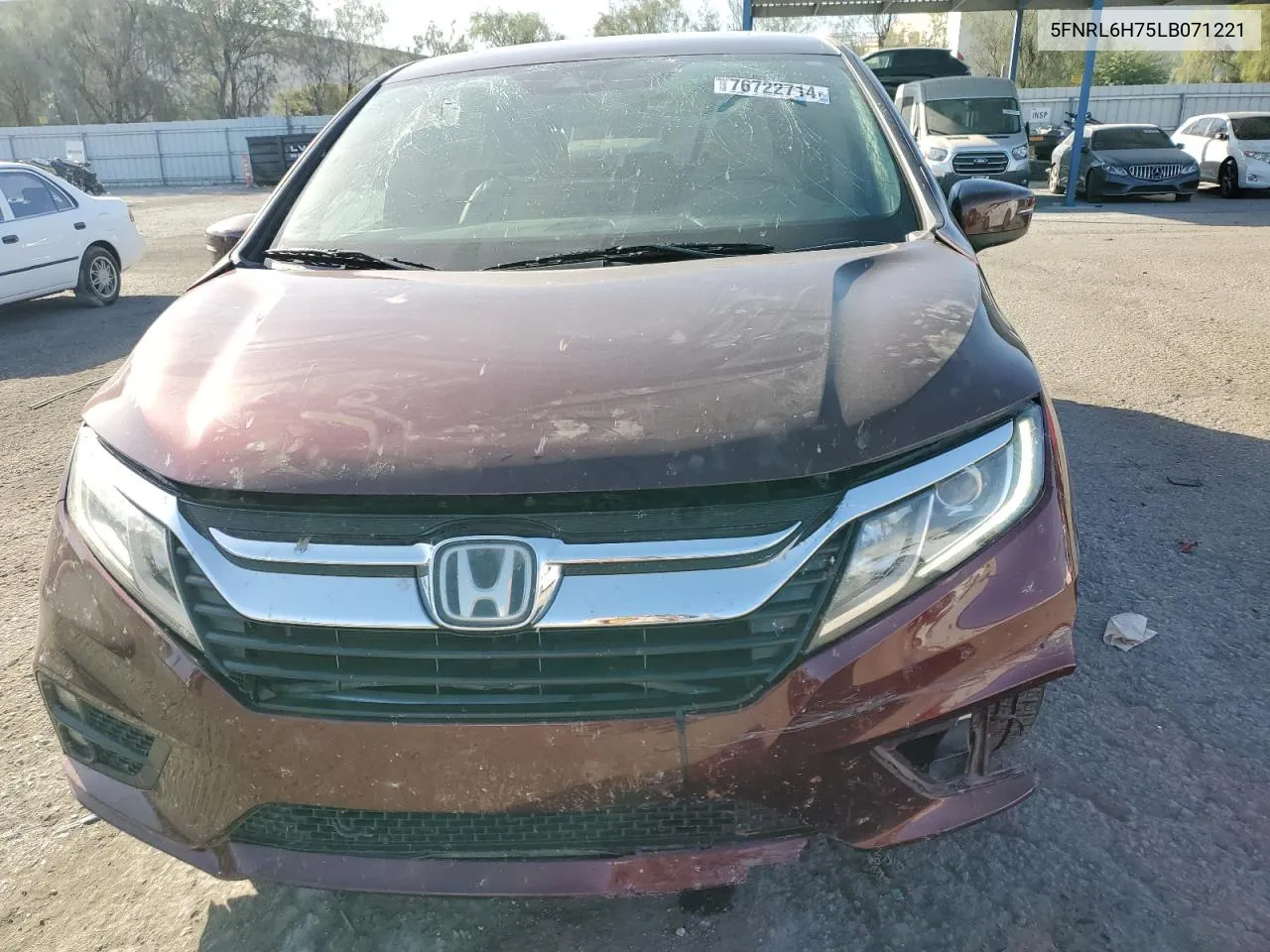 2020 Honda Odyssey Exl VIN: 5FNRL6H75LB071221 Lot: 76722714