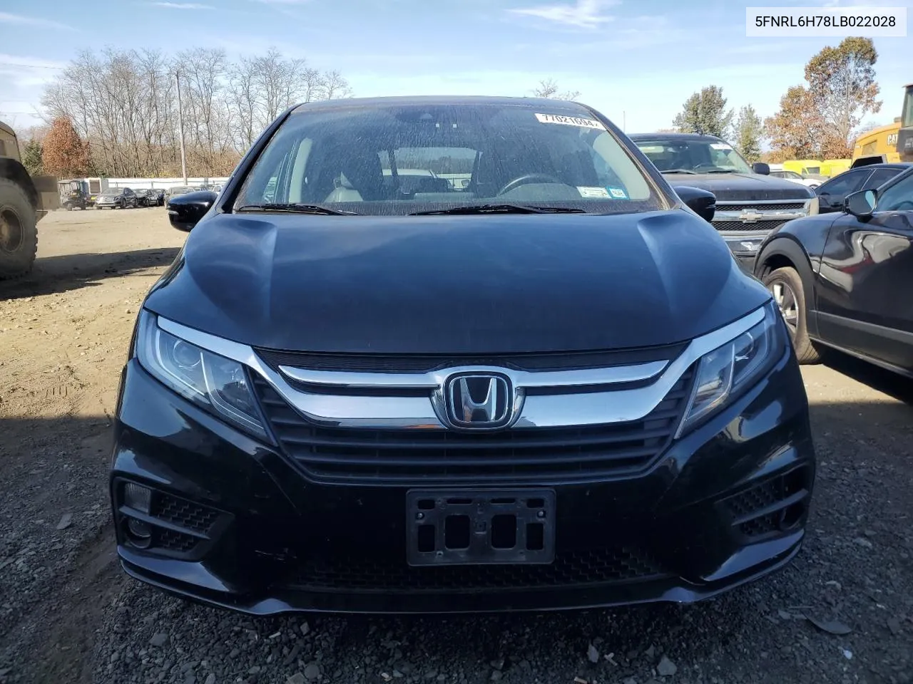 2020 Honda Odyssey Exl VIN: 5FNRL6H78LB022028 Lot: 77021694