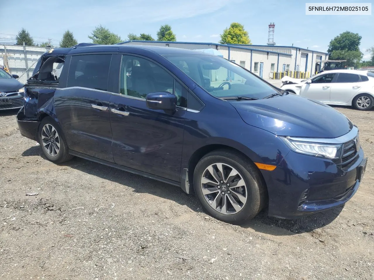 2021 Honda Odyssey Exl VIN: 5FNRL6H72MB025105 Lot: 61751764