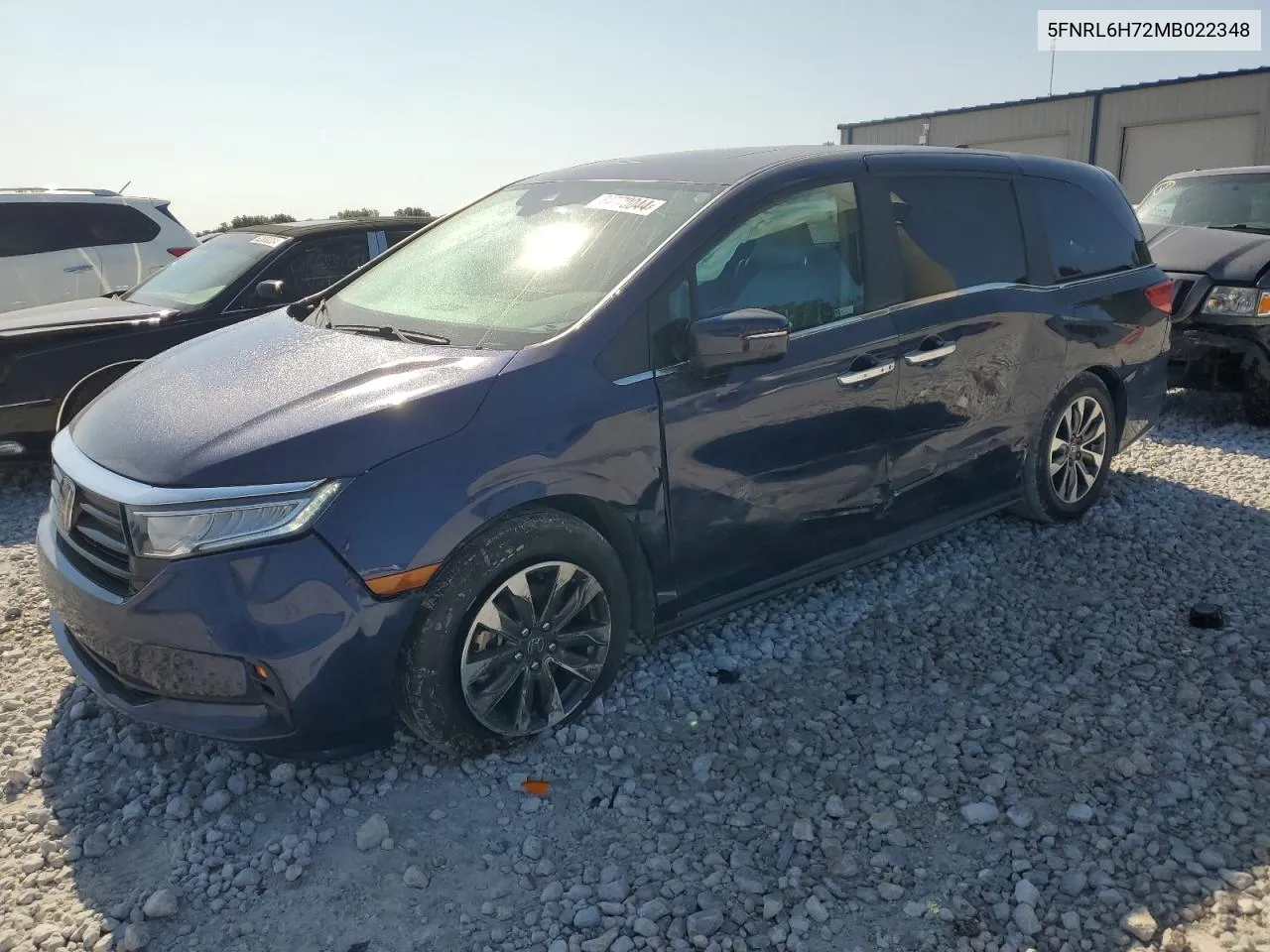 2021 Honda Odyssey Exl VIN: 5FNRL6H72MB022348 Lot: 64770044