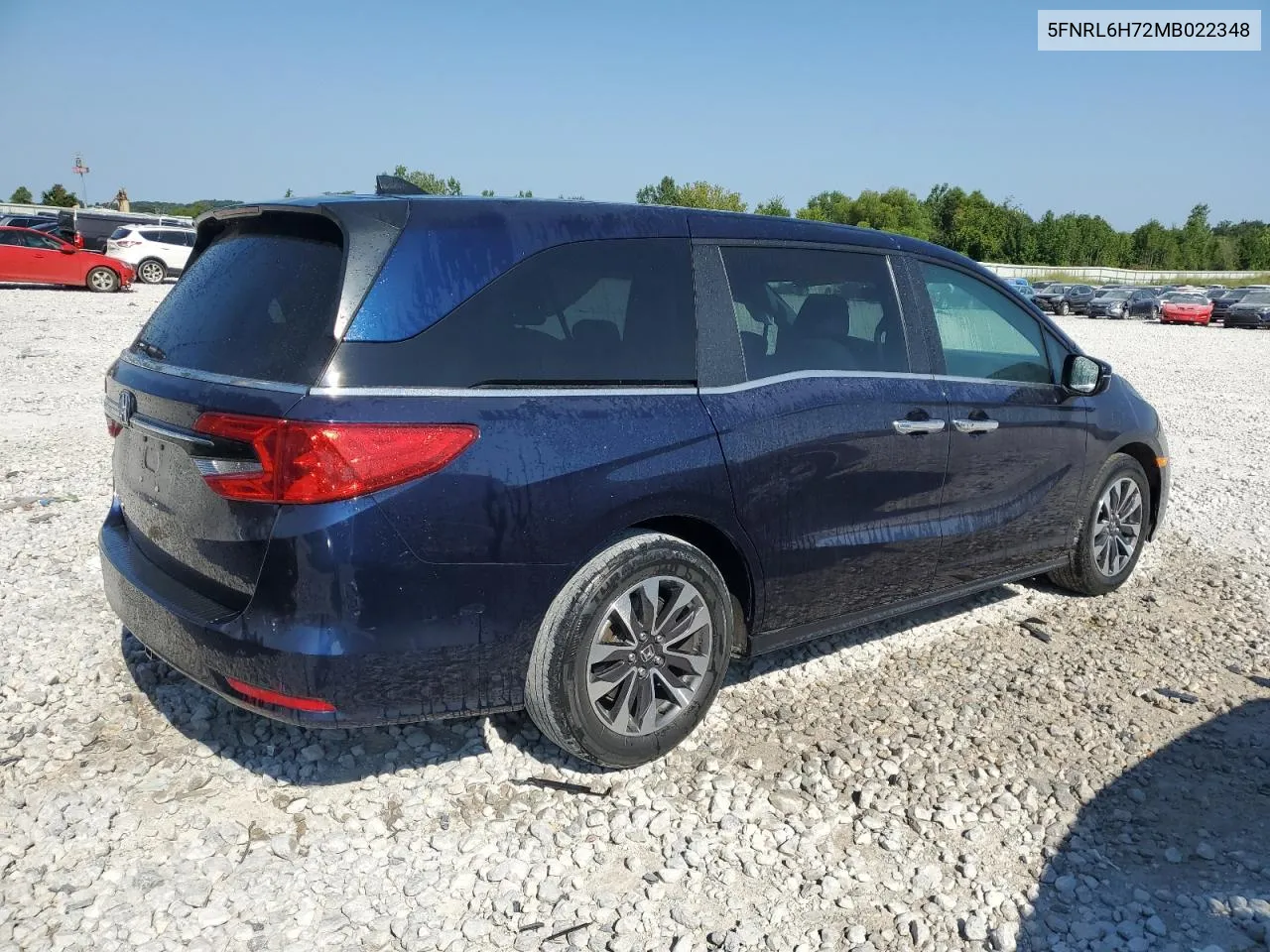 2021 Honda Odyssey Exl VIN: 5FNRL6H72MB022348 Lot: 64770044