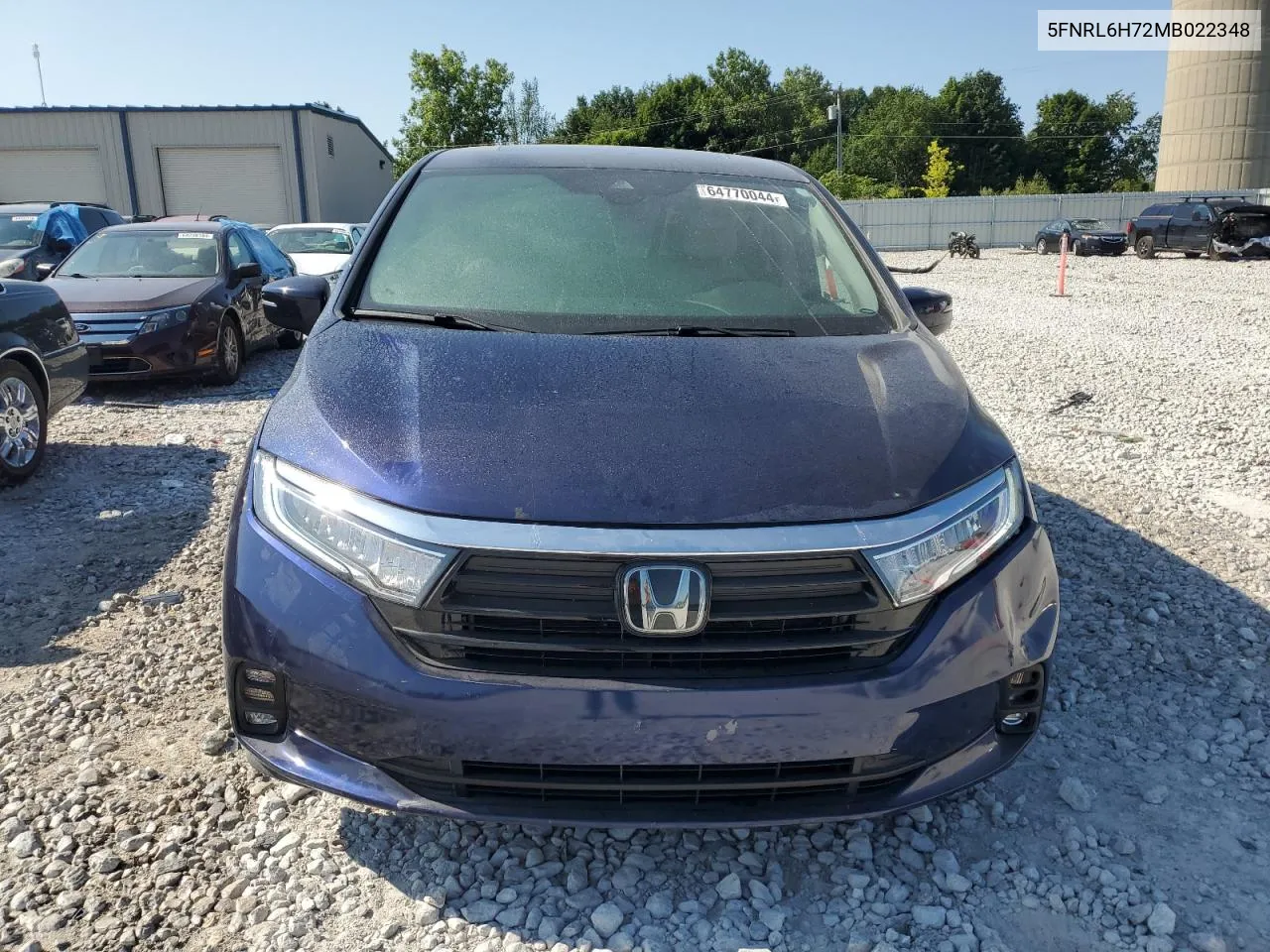 2021 Honda Odyssey Exl VIN: 5FNRL6H72MB022348 Lot: 64770044