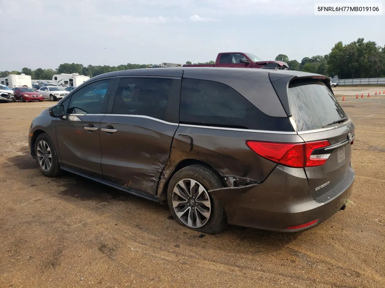 2021 Honda Odyssey Exl VIN: 5FNRL6H77MB019106 Lot: 70207934