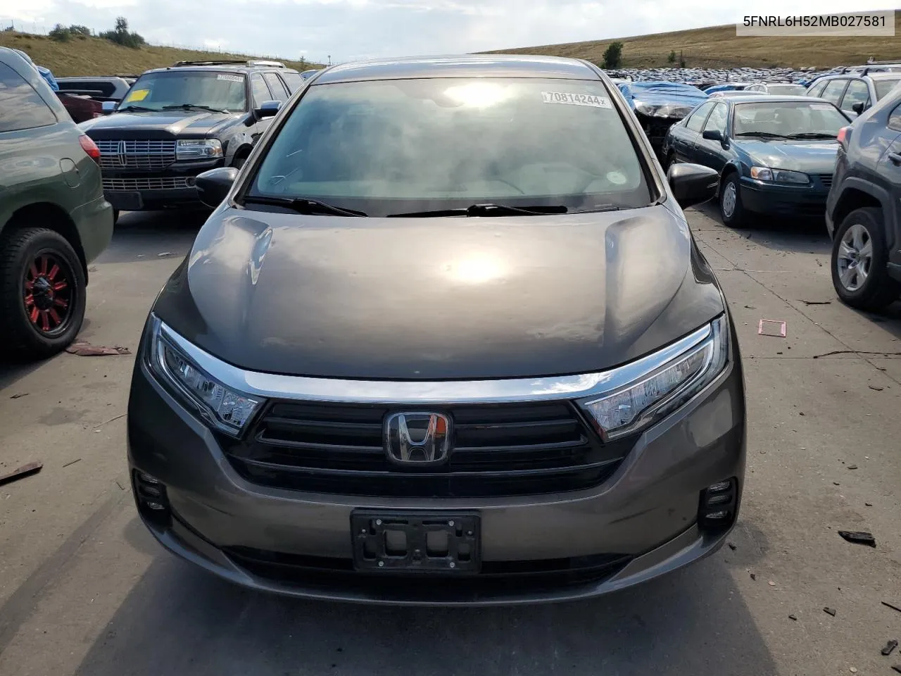 2021 Honda Odyssey Ex VIN: 5FNRL6H52MB027581 Lot: 70814244