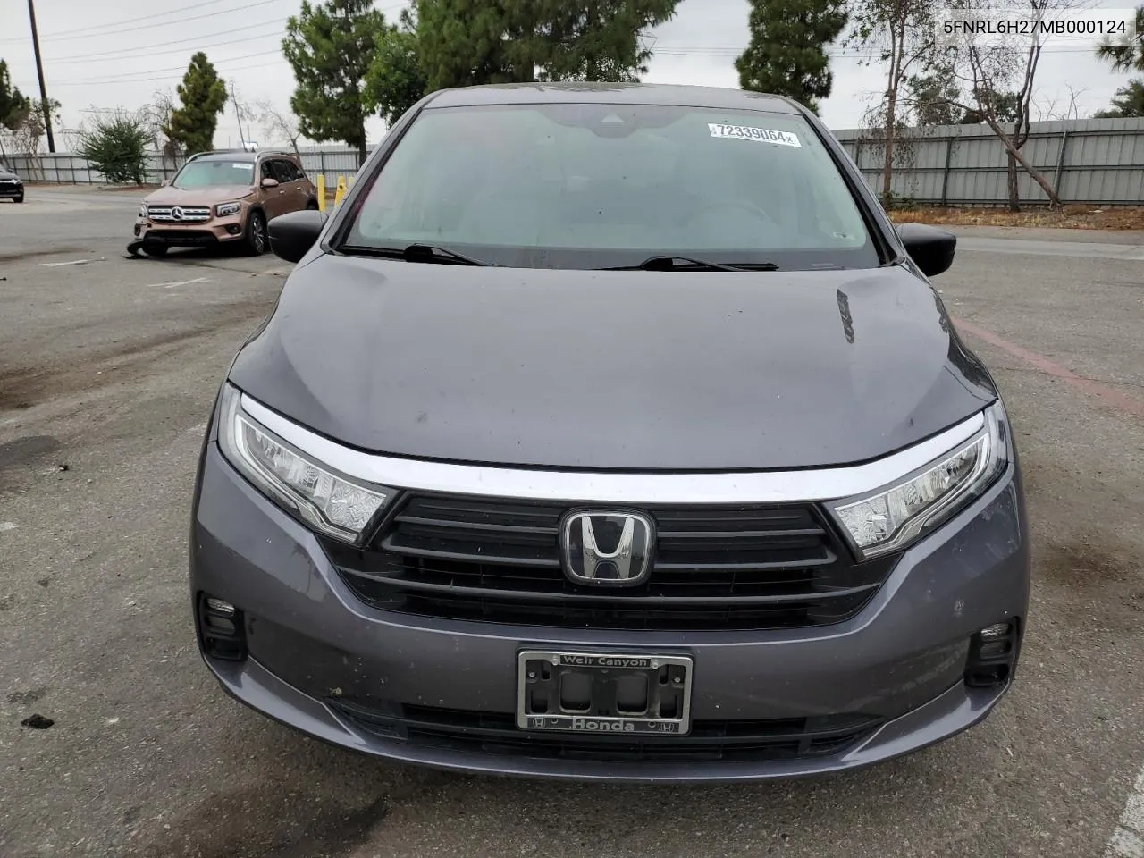 2021 Honda Odyssey Lx VIN: 5FNRL6H27MB000124 Lot: 72339064