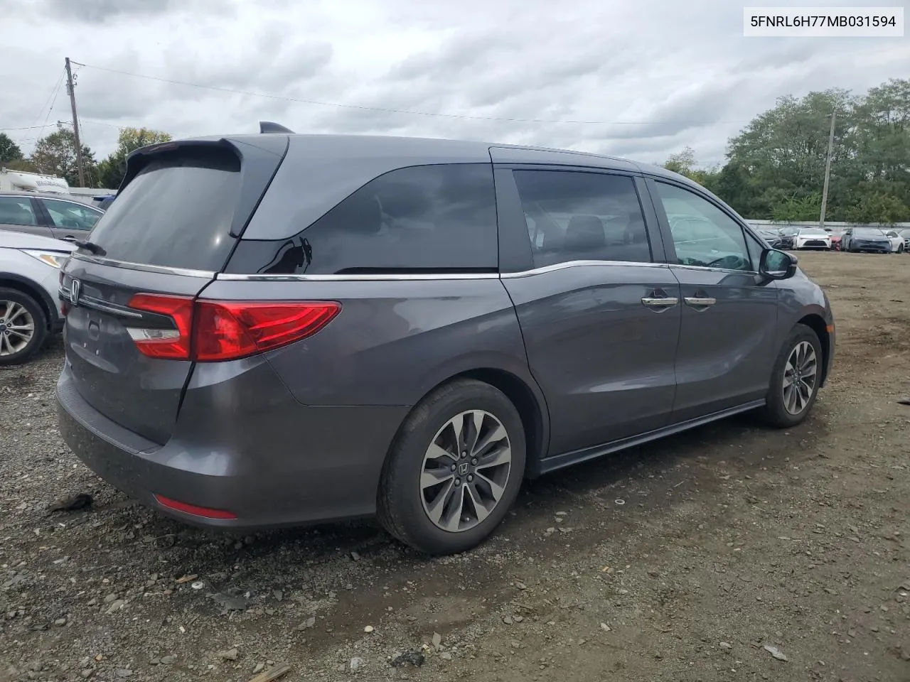 2021 Honda Odyssey Exl VIN: 5FNRL6H77MB031594 Lot: 73193884