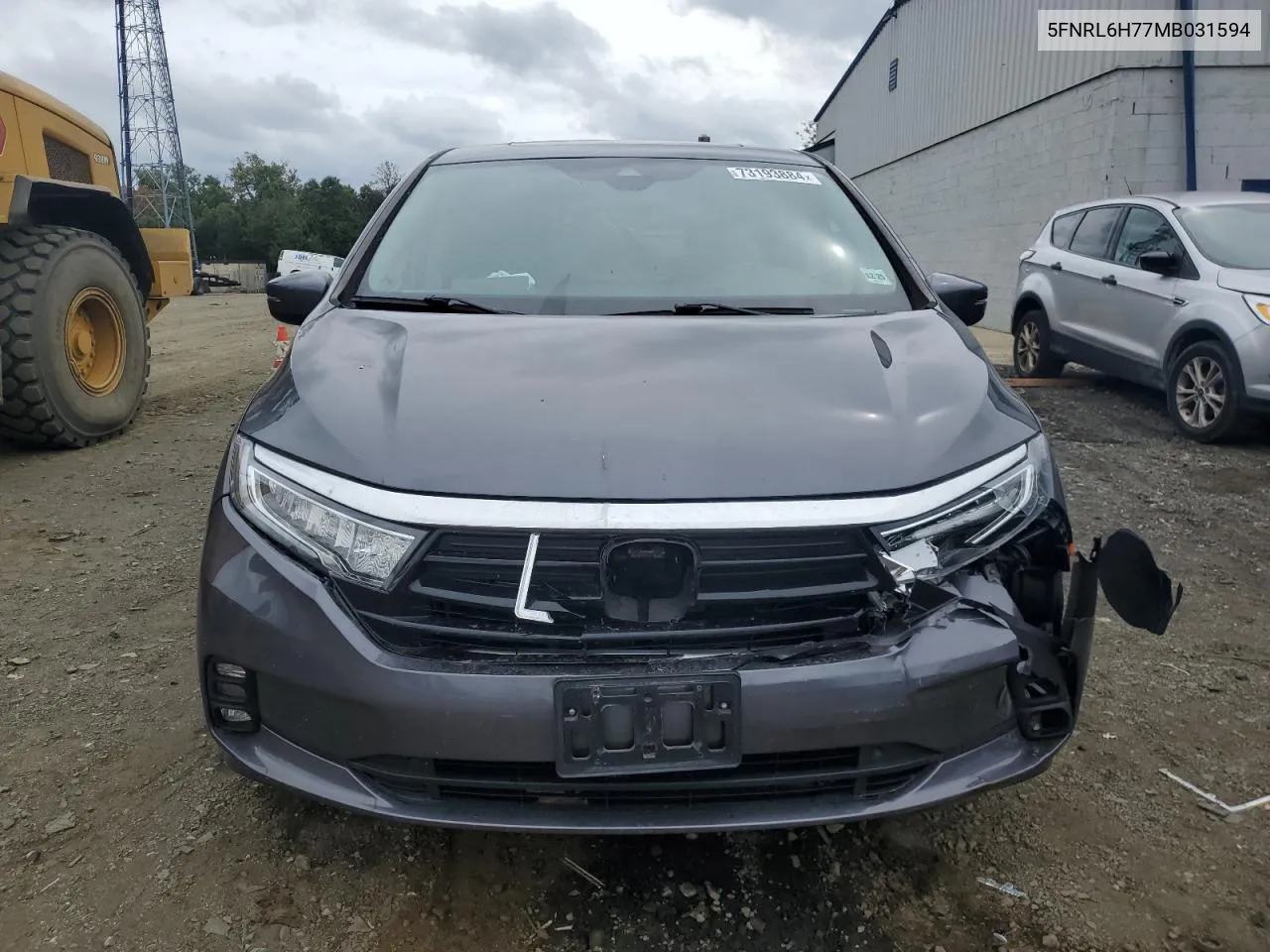 5FNRL6H77MB031594 2021 Honda Odyssey Exl