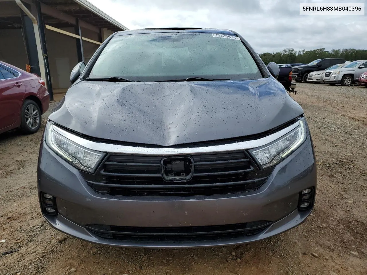 2021 Honda Odyssey Touring VIN: 5FNRL6H83MB040396 Lot: 73236574