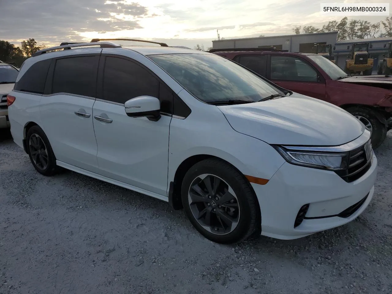 2021 Honda Odyssey Elite VIN: 5FNRL6H98MB000324 Lot: 73563194