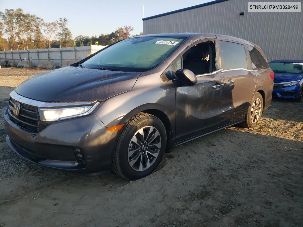 2021 Honda Odyssey Exl VIN: 5FNRL6H79MB028499 Lot: 73854754