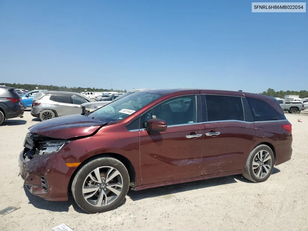 2021 Honda Odyssey Touring VIN: 5FNRL6H86MB022054 Lot: 74476944