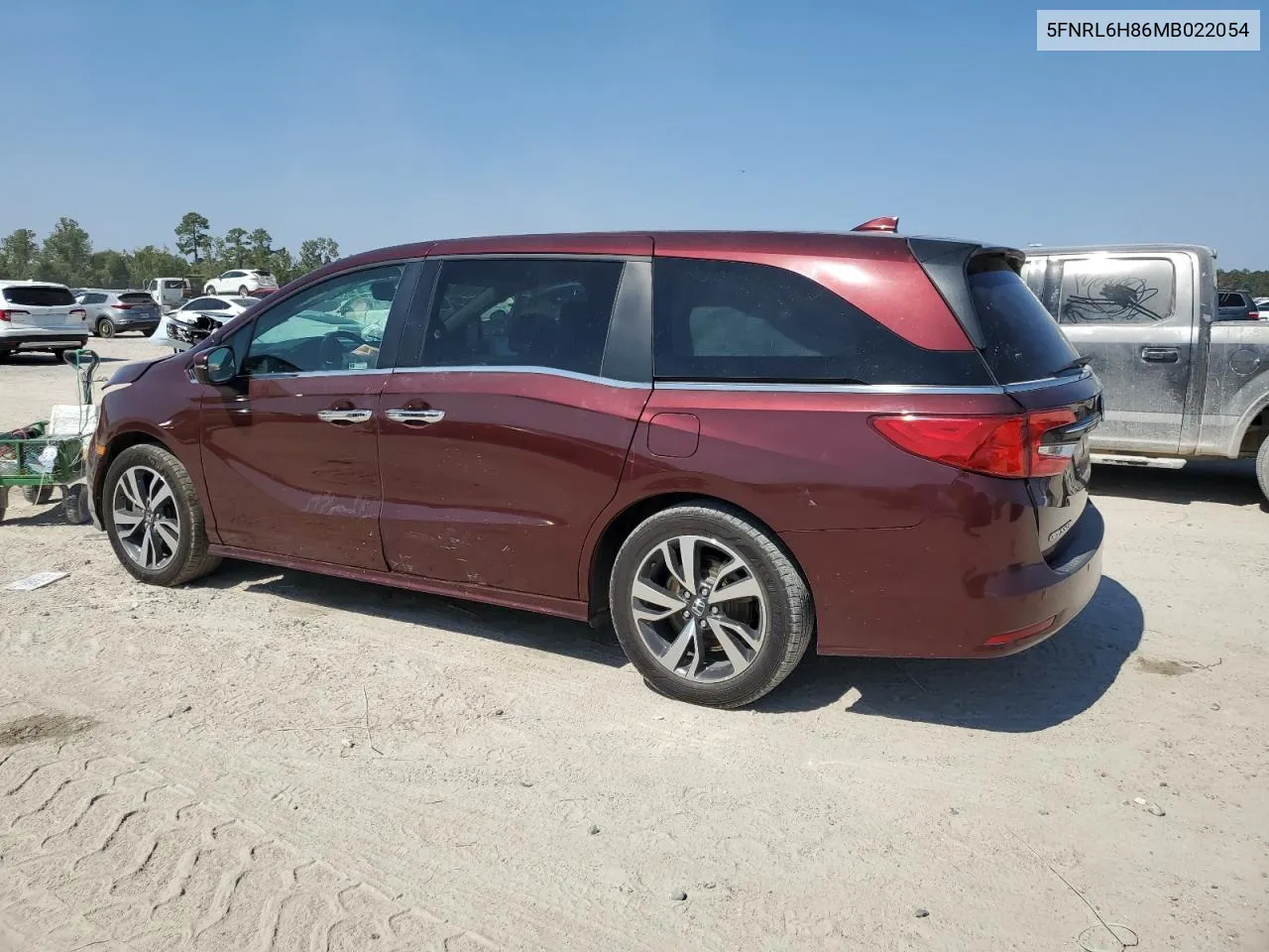 2021 Honda Odyssey Touring VIN: 5FNRL6H86MB022054 Lot: 74476944