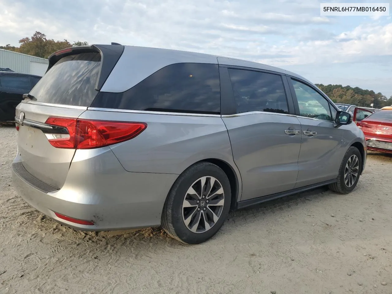 2021 Honda Odyssey Exl VIN: 5FNRL6H77MB016450 Lot: 77642504