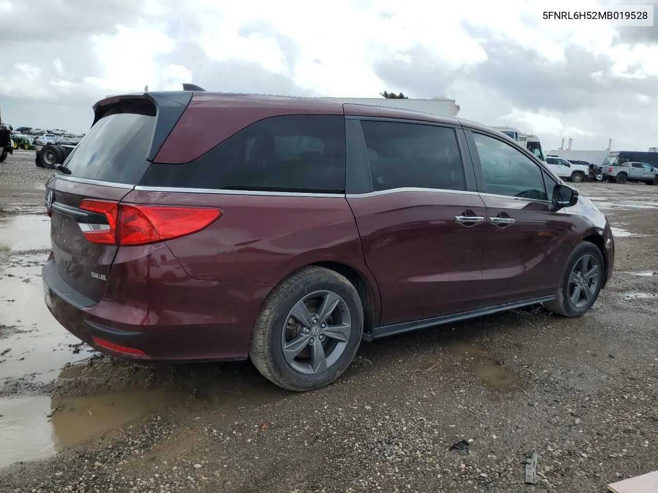 2021 Honda Odyssey Ex VIN: 5FNRL6H52MB019528 Lot: 78954344