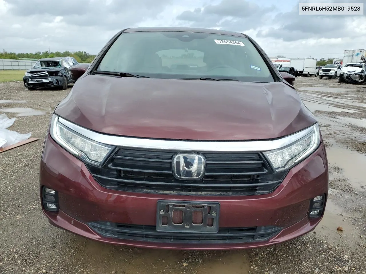 2021 Honda Odyssey Ex VIN: 5FNRL6H52MB019528 Lot: 78954344