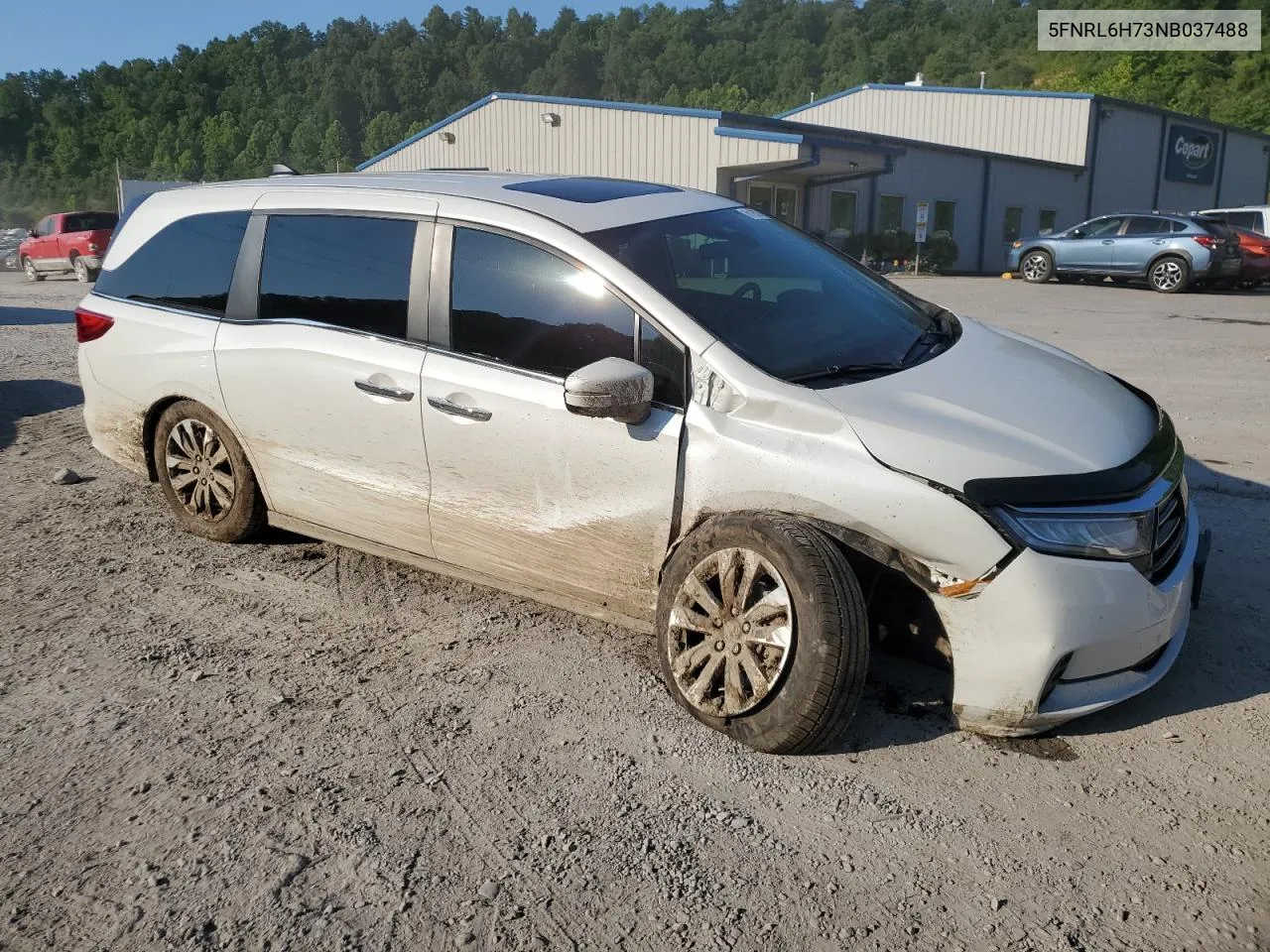 2022 Honda Odyssey Exl VIN: 5FNRL6H73NB037488 Lot: 60165774