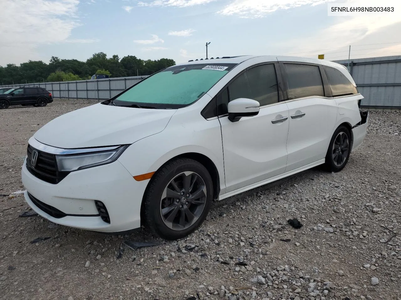 2022 Honda Odyssey Elite VIN: 5FNRL6H98NB003483 Lot: 60908344