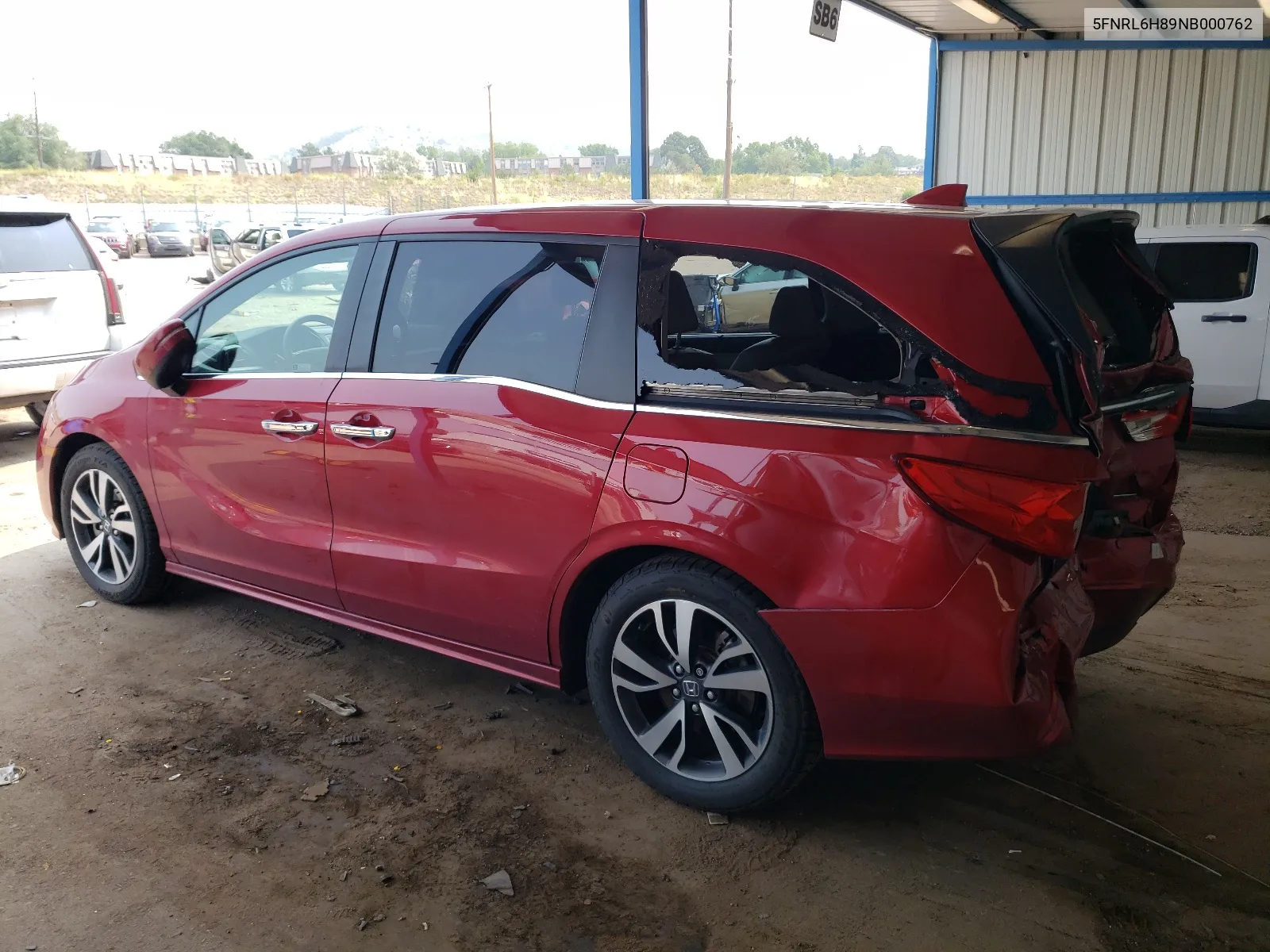 2022 Honda Odyssey Touring VIN: 5FNRL6H89NB000762 Lot: 64423574