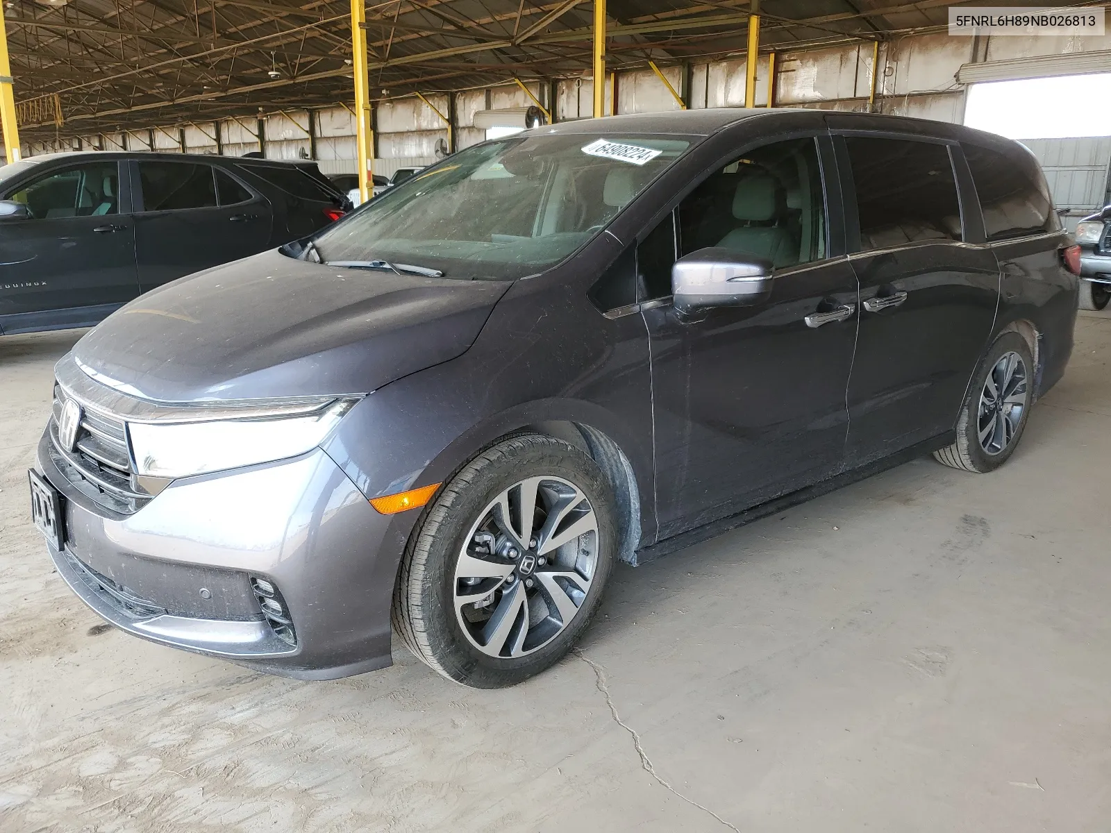 2022 Honda Odyssey Touring VIN: 5FNRL6H89NB026813 Lot: 64908224