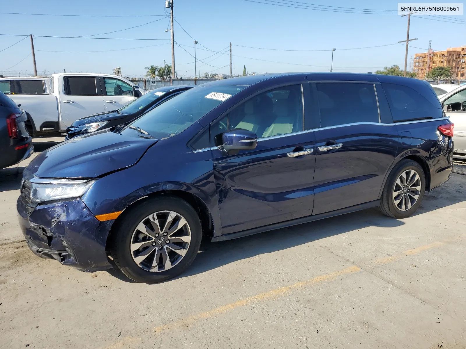 5FNRL6H75NB009661 2022 Honda Odyssey Exl