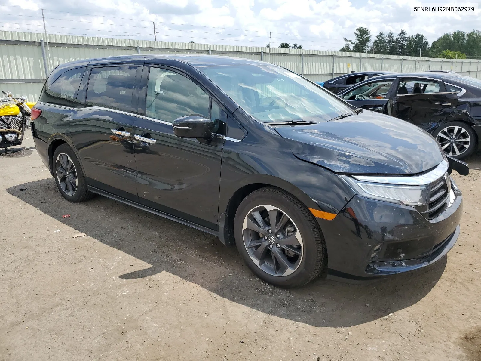 2022 Honda Odyssey Elite VIN: 5FNRL6H92NB062979 Lot: 65765864