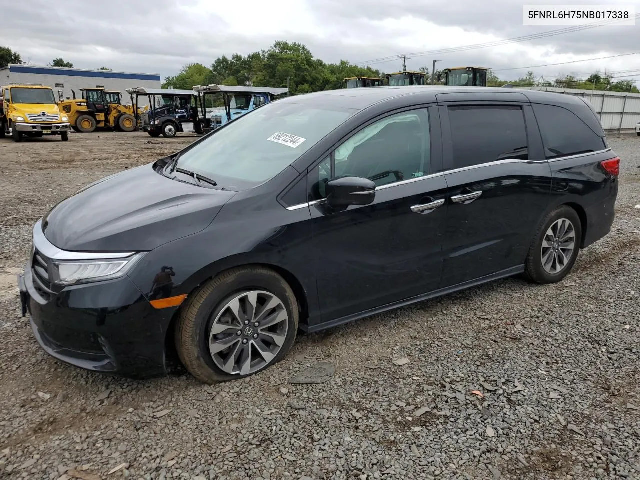 2022 Honda Odyssey Exl VIN: 5FNRL6H75NB017338 Lot: 69212244