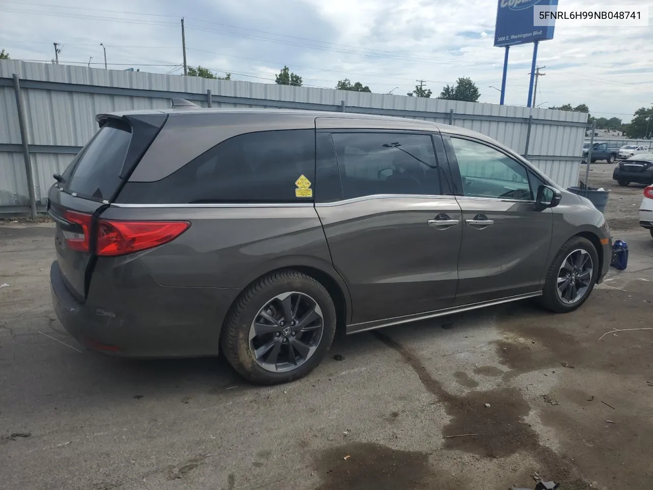 2022 Honda Odyssey Elite VIN: 5FNRL6H99NB048741 Lot: 69218874