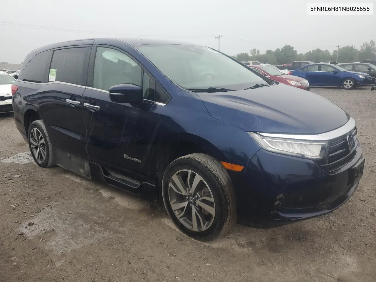 2022 Honda Odyssey Touring VIN: 5FNRL6H81NB025655 Lot: 70374274