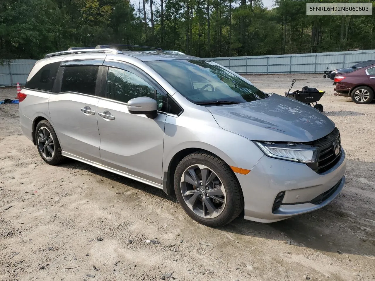 2022 Honda Odyssey Elite VIN: 5FNRL6H92NB060603 Lot: 70980174