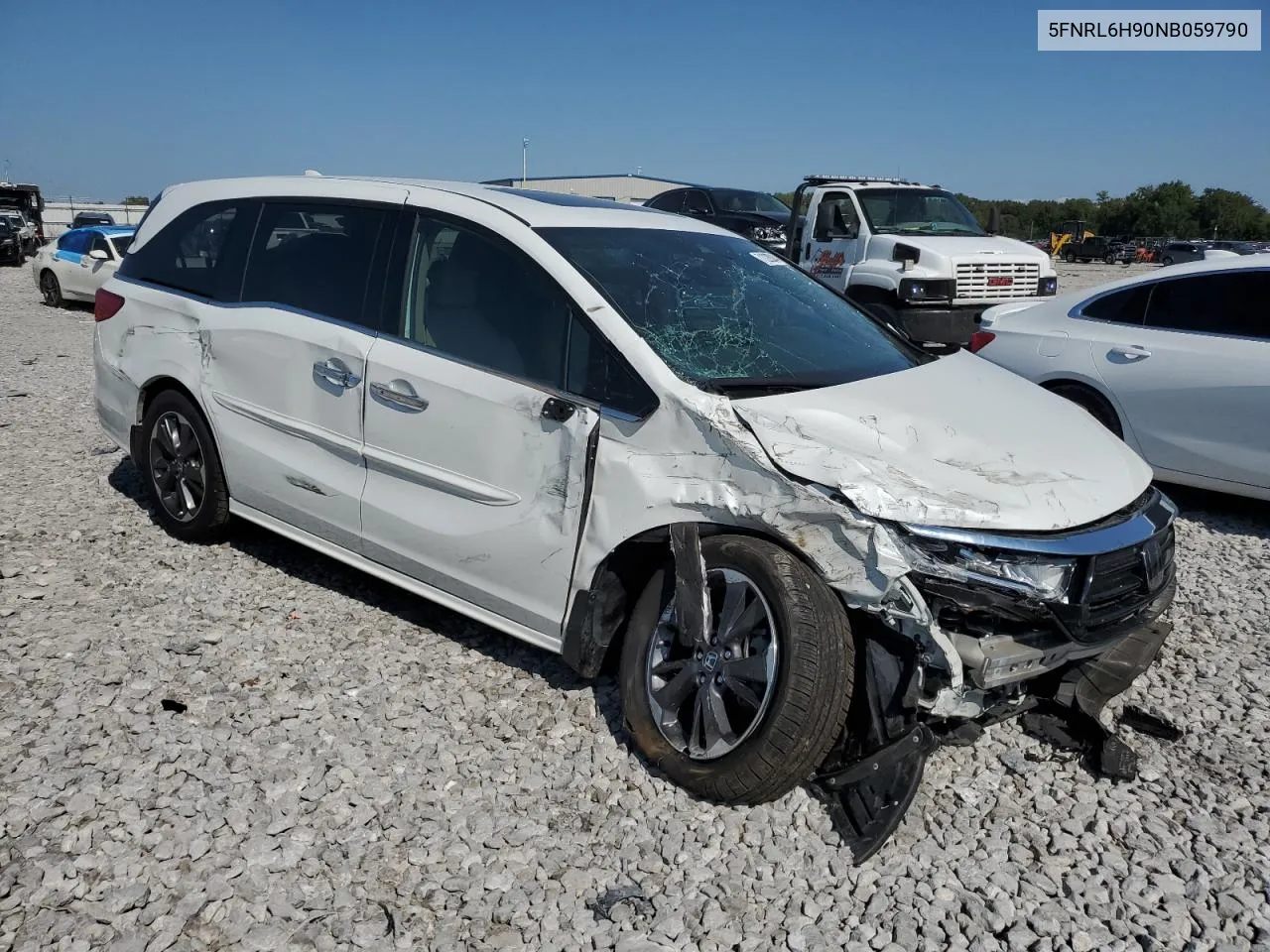 2022 Honda Odyssey Elite VIN: 5FNRL6H90NB059790 Lot: 71228044