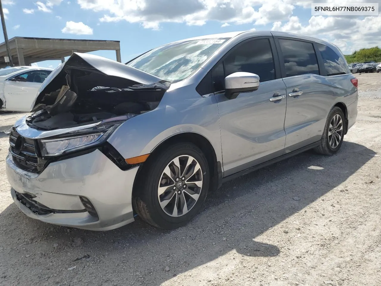 2022 Honda Odyssey Exl VIN: 5FNRL6H77NB069375 Lot: 71302164