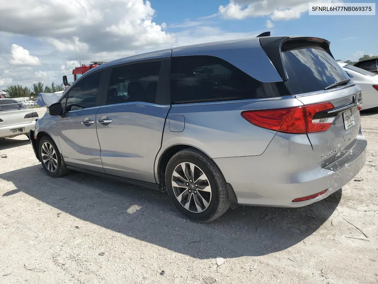 2022 Honda Odyssey Exl VIN: 5FNRL6H77NB069375 Lot: 71302164