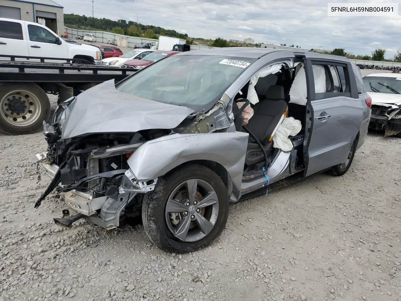 2022 Honda Odyssey Ex VIN: 5FNRL6H59NB004591 Lot: 72040734