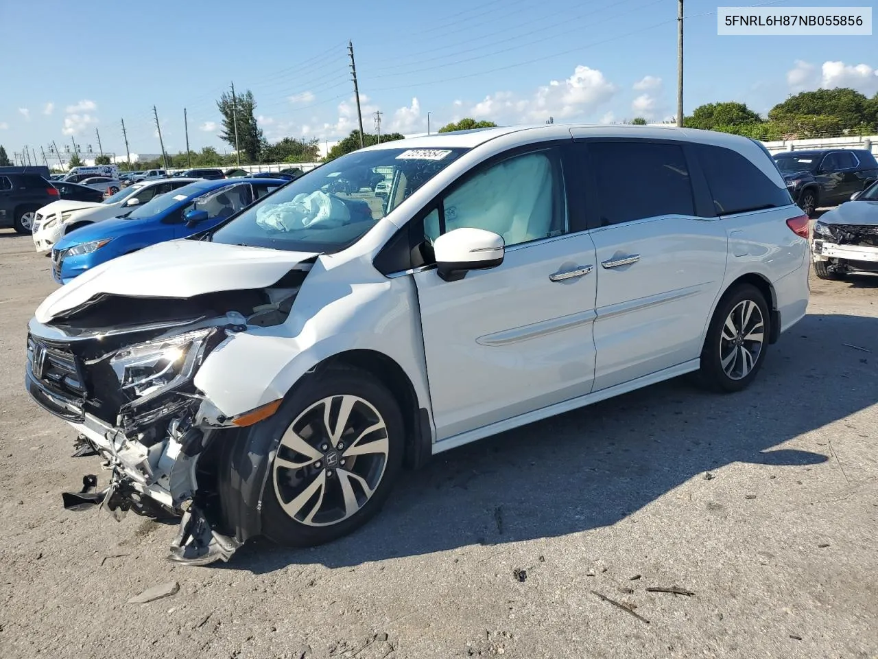 2022 Honda Odyssey Touring VIN: 5FNRL6H87NB055856 Lot: 72579554