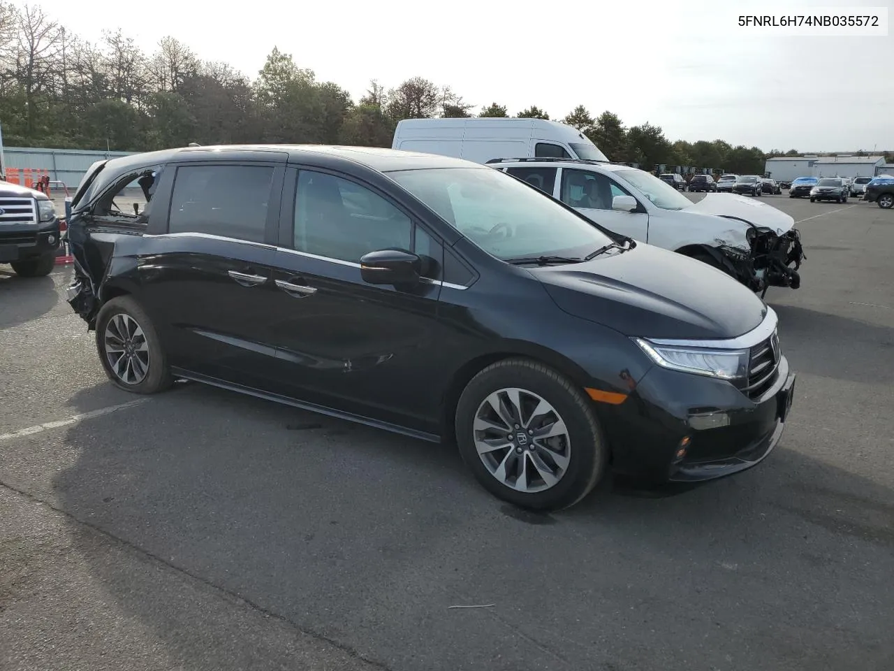 2022 Honda Odyssey Exl VIN: 5FNRL6H74NB035572 Lot: 72784424