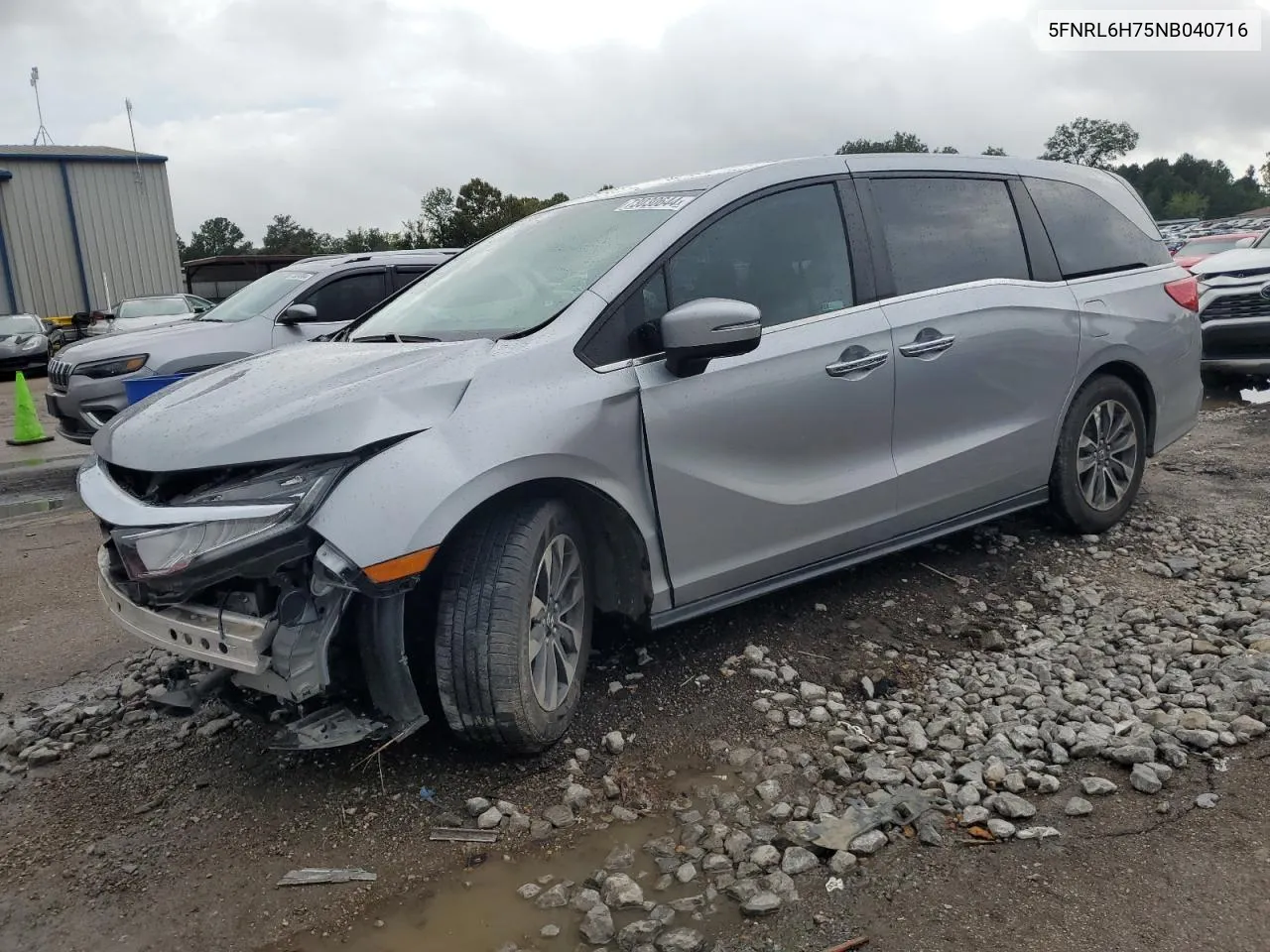 2022 Honda Odyssey Exl VIN: 5FNRL6H75NB040716 Lot: 73030644