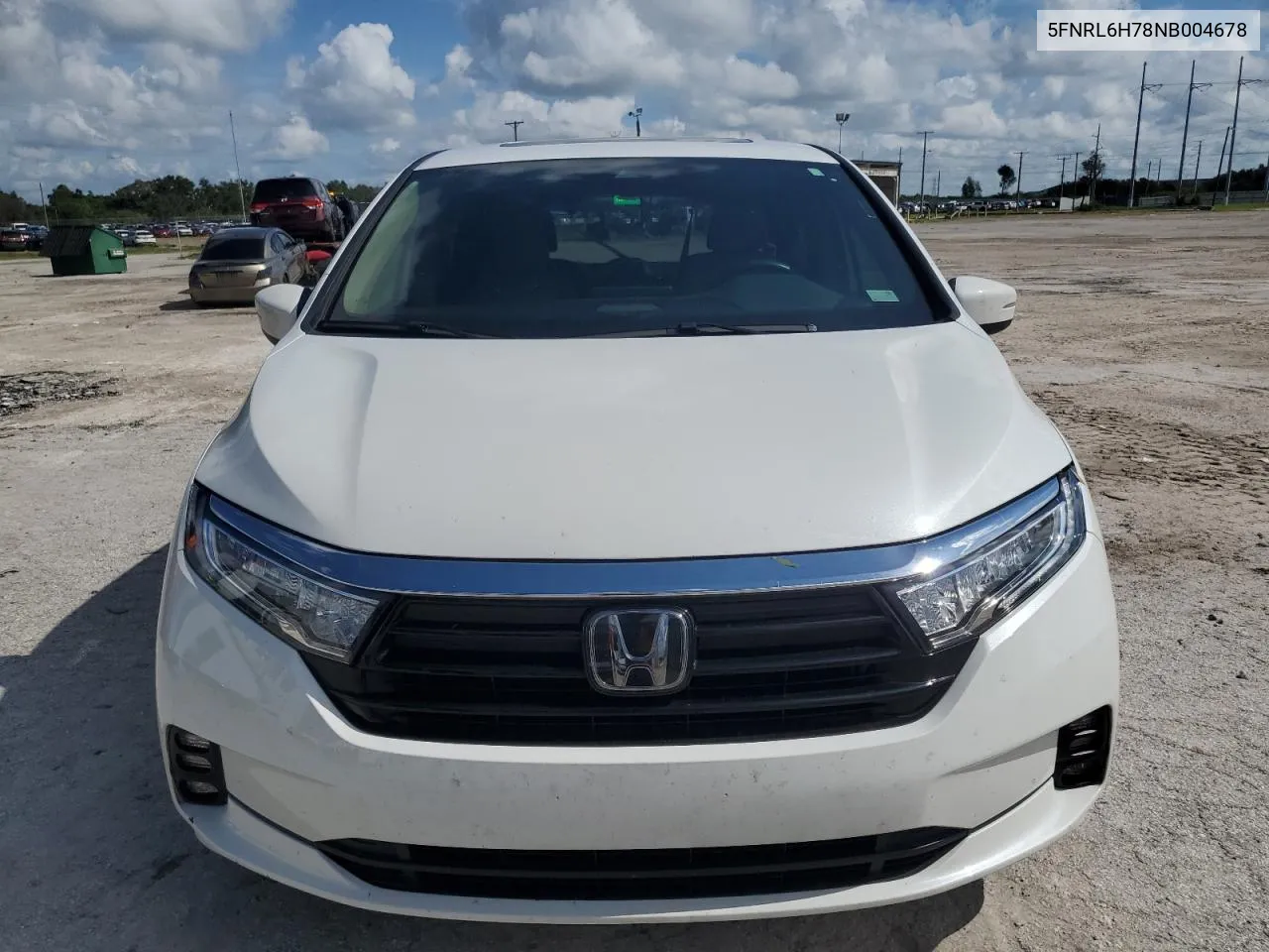 2022 Honda Odyssey Exl VIN: 5FNRL6H78NB004678 Lot: 73142004