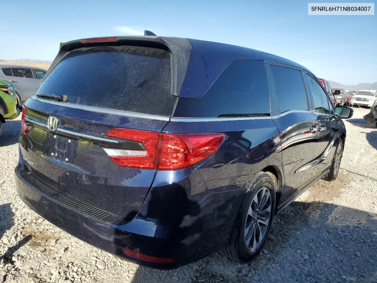 2022 Honda Odyssey Exl VIN: 5FNRL6H71NB034007 Lot: 73411604