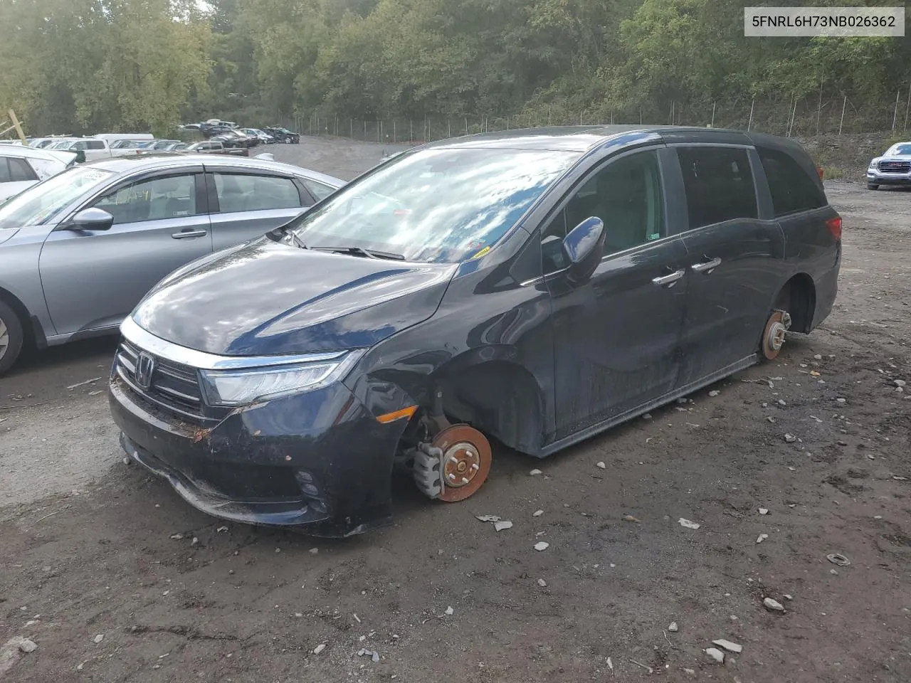 5FNRL6H73NB026362 2022 Honda Odyssey Exl