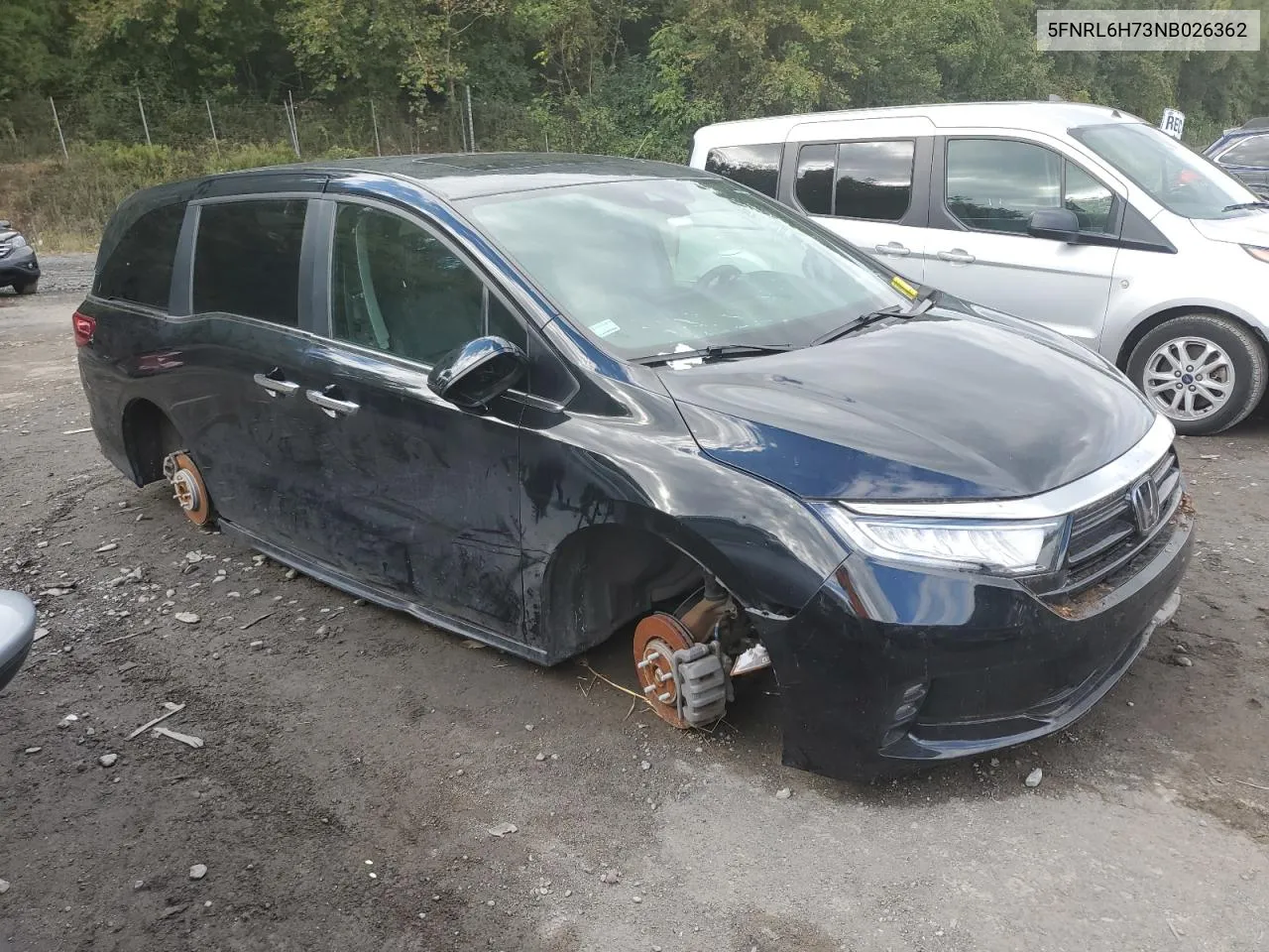 2022 Honda Odyssey Exl VIN: 5FNRL6H73NB026362 Lot: 73511144