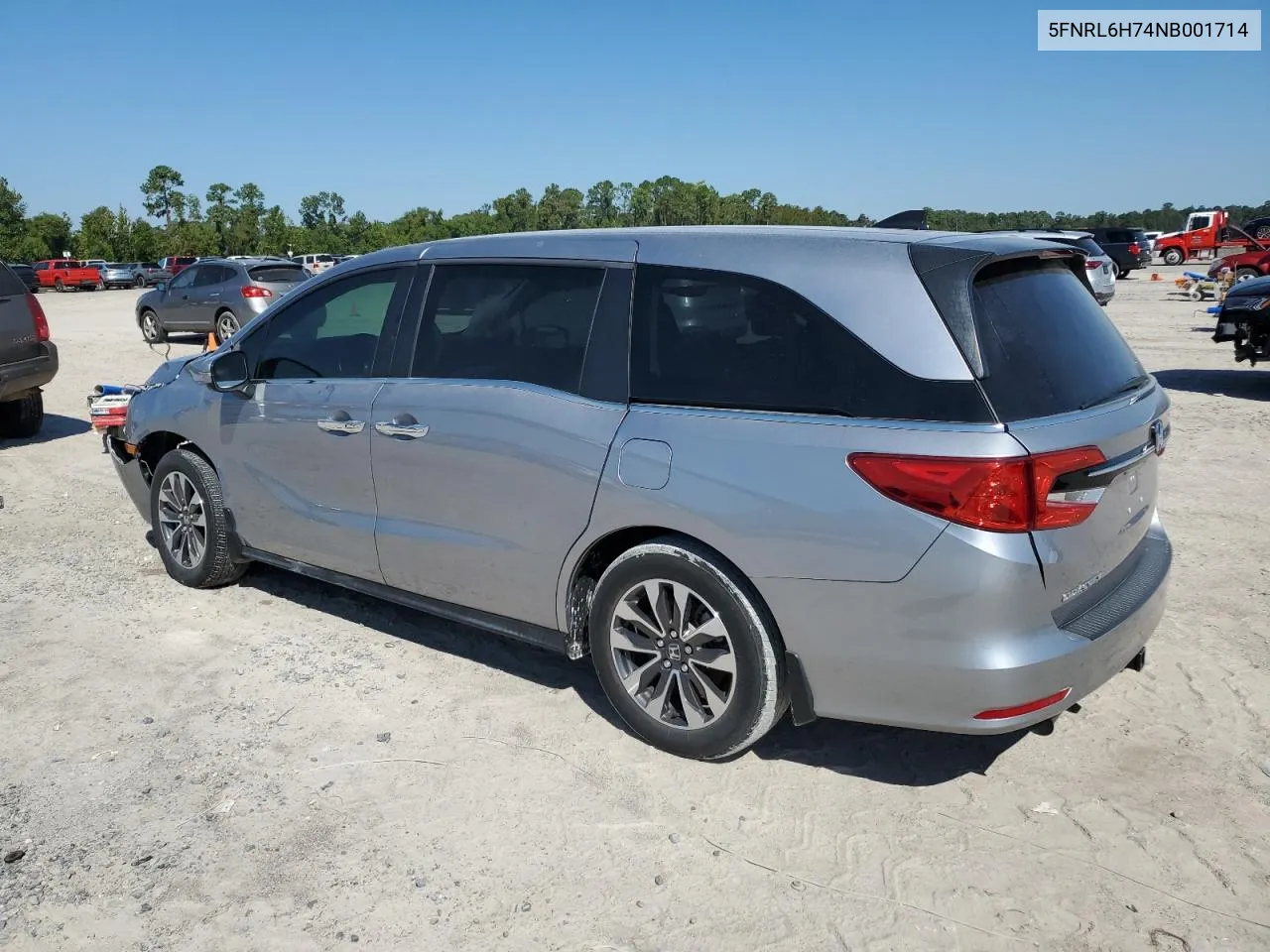 2022 Honda Odyssey Exl VIN: 5FNRL6H74NB001714 Lot: 73561634