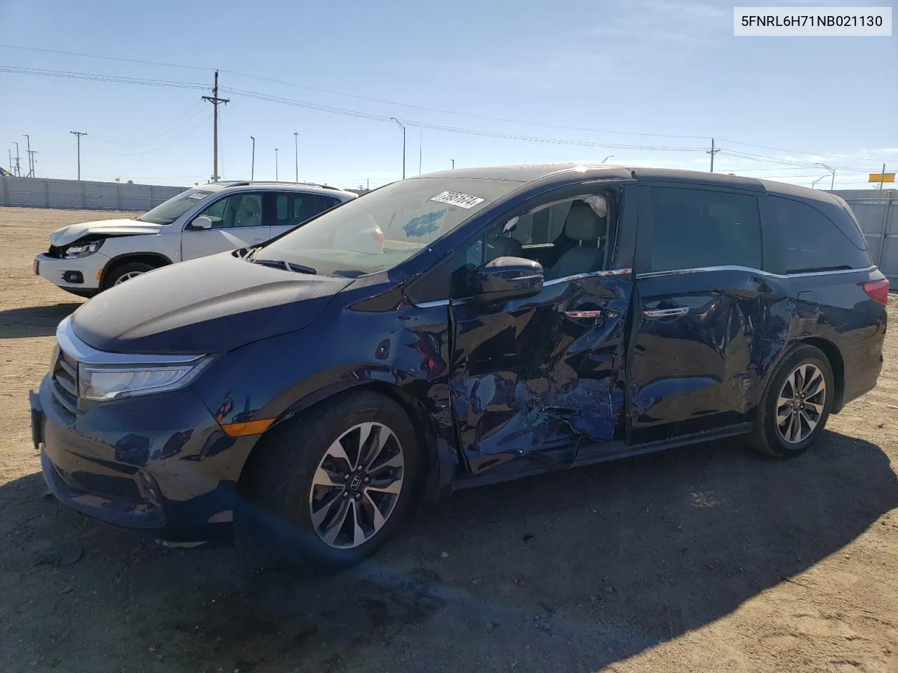 2022 Honda Odyssey Exl VIN: 5FNRL6H71NB021130 Lot: 73951674