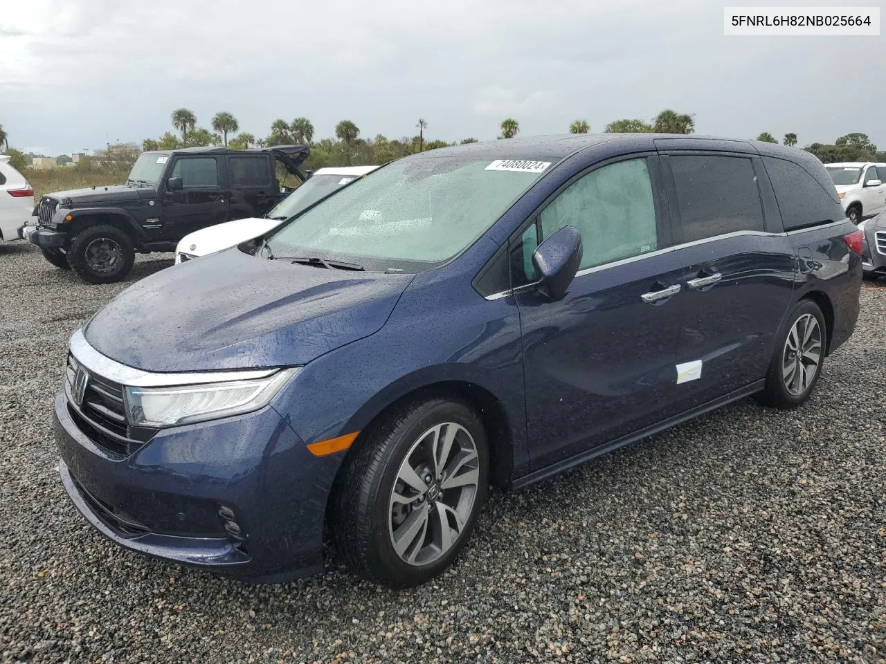 2022 Honda Odyssey Touring VIN: 5FNRL6H82NB025664 Lot: 74080024