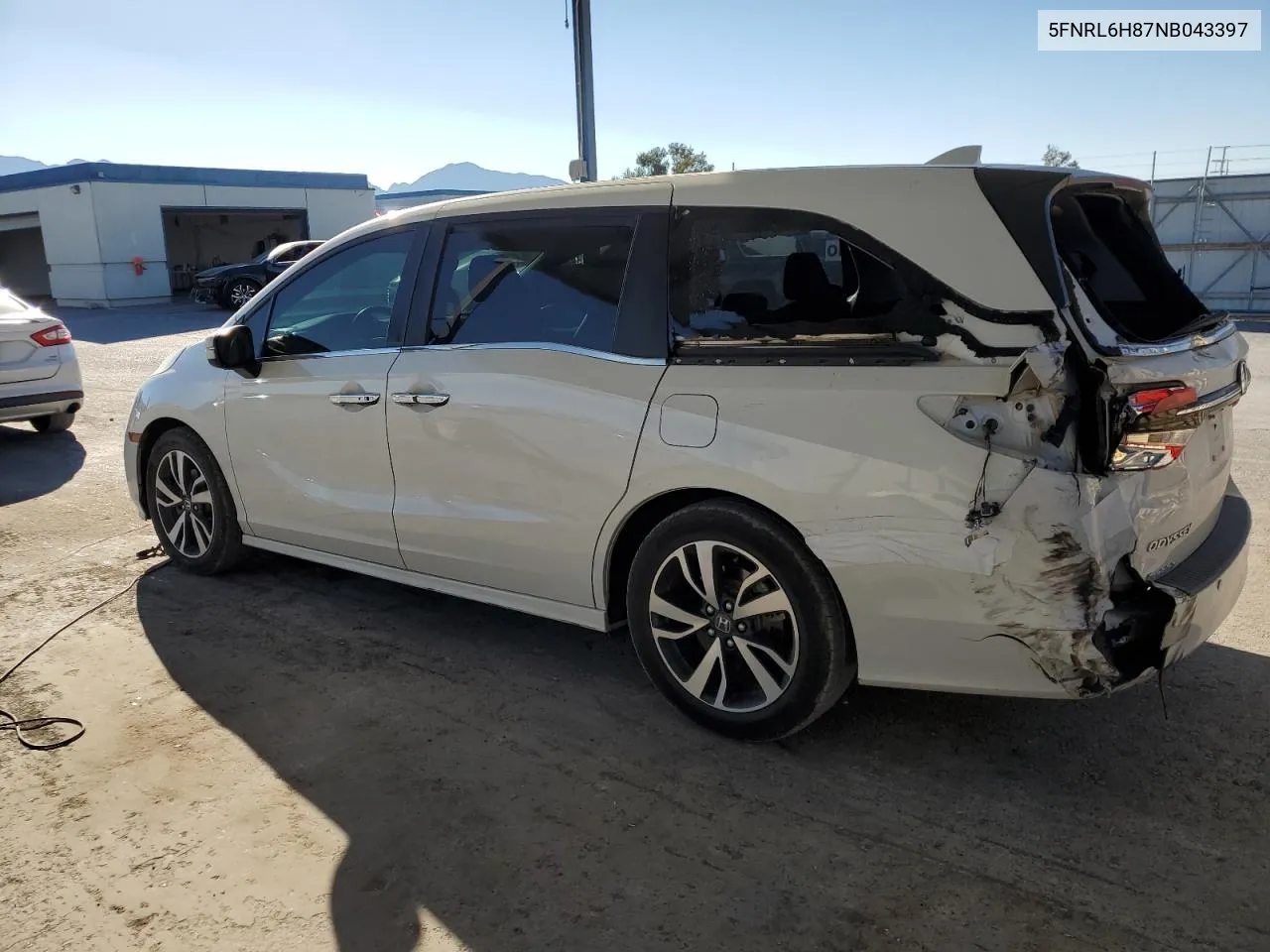 2022 Honda Odyssey Touring VIN: 5FNRL6H87NB043397 Lot: 74794404