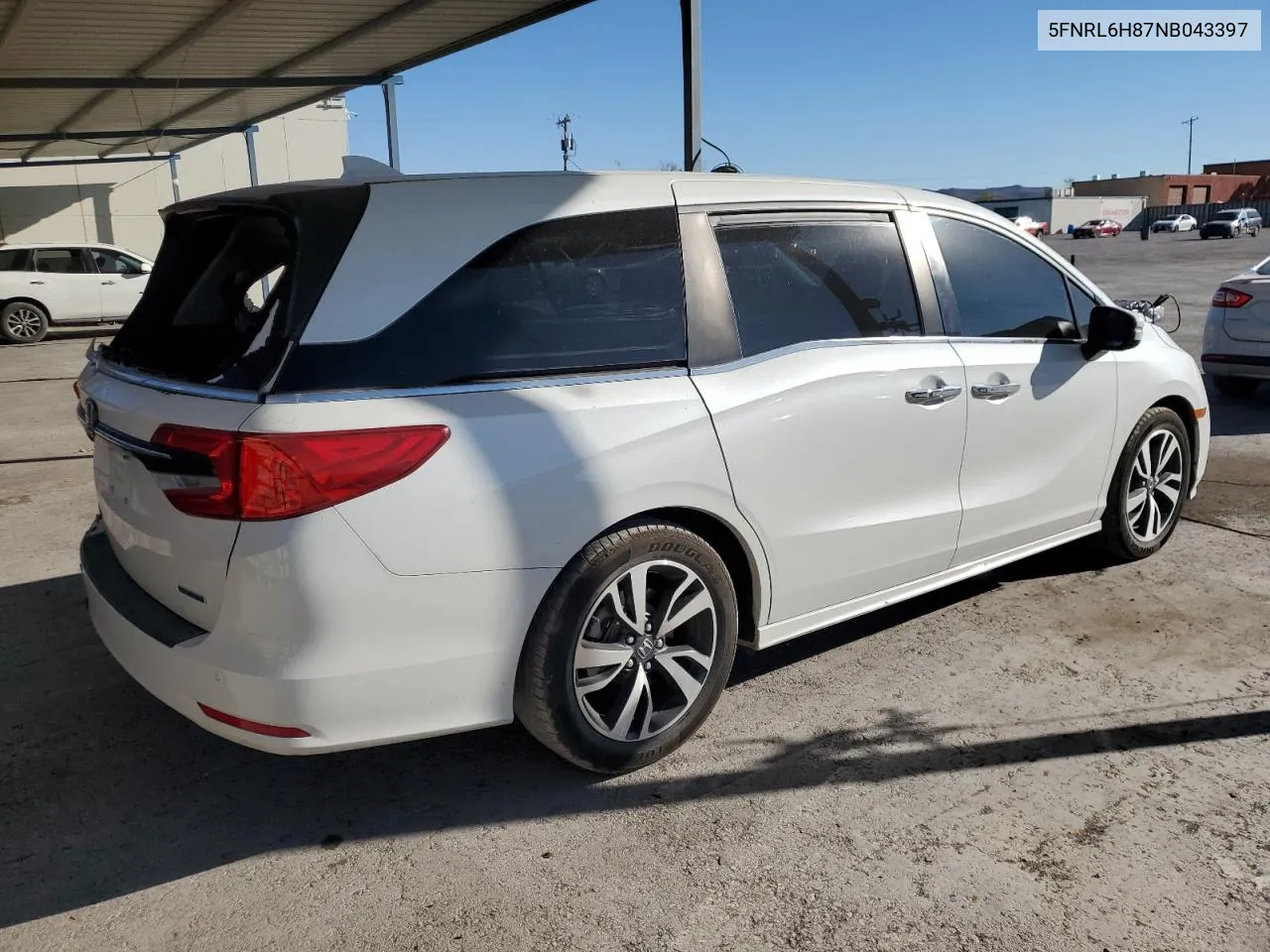 2022 Honda Odyssey Touring VIN: 5FNRL6H87NB043397 Lot: 74794404