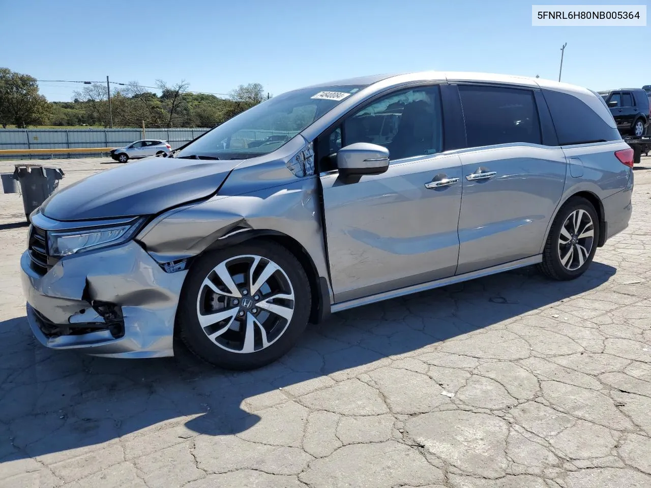 2022 Honda Odyssey Touring VIN: 5FNRL6H80NB005364 Lot: 74840084