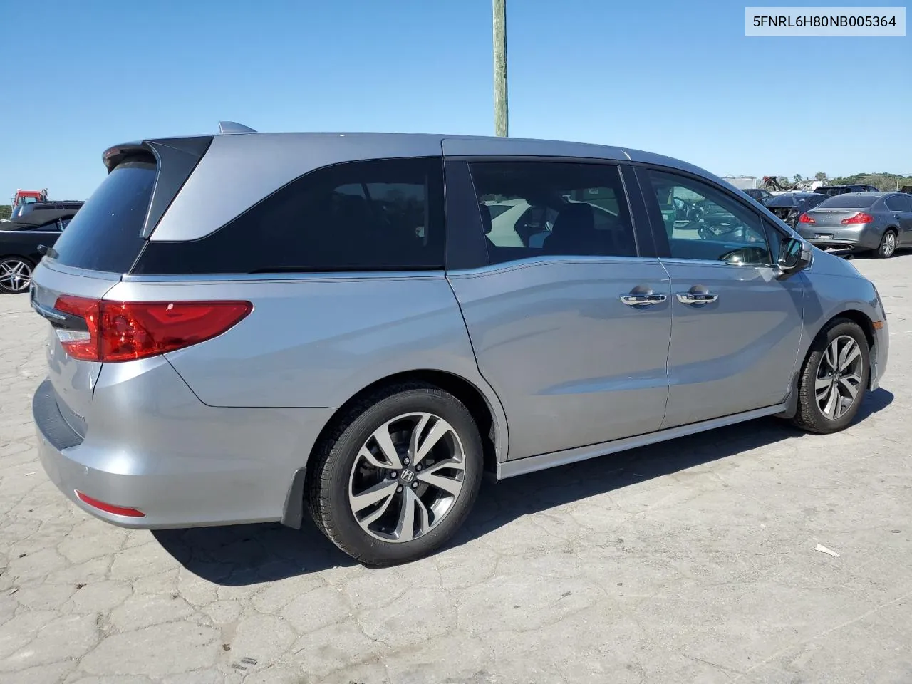 2022 Honda Odyssey Touring VIN: 5FNRL6H80NB005364 Lot: 74840084