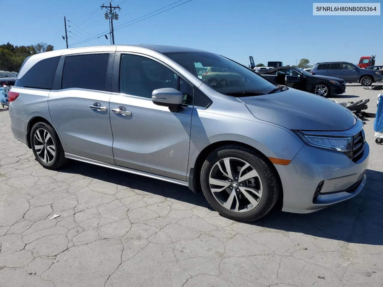 2022 Honda Odyssey Touring VIN: 5FNRL6H80NB005364 Lot: 74840084