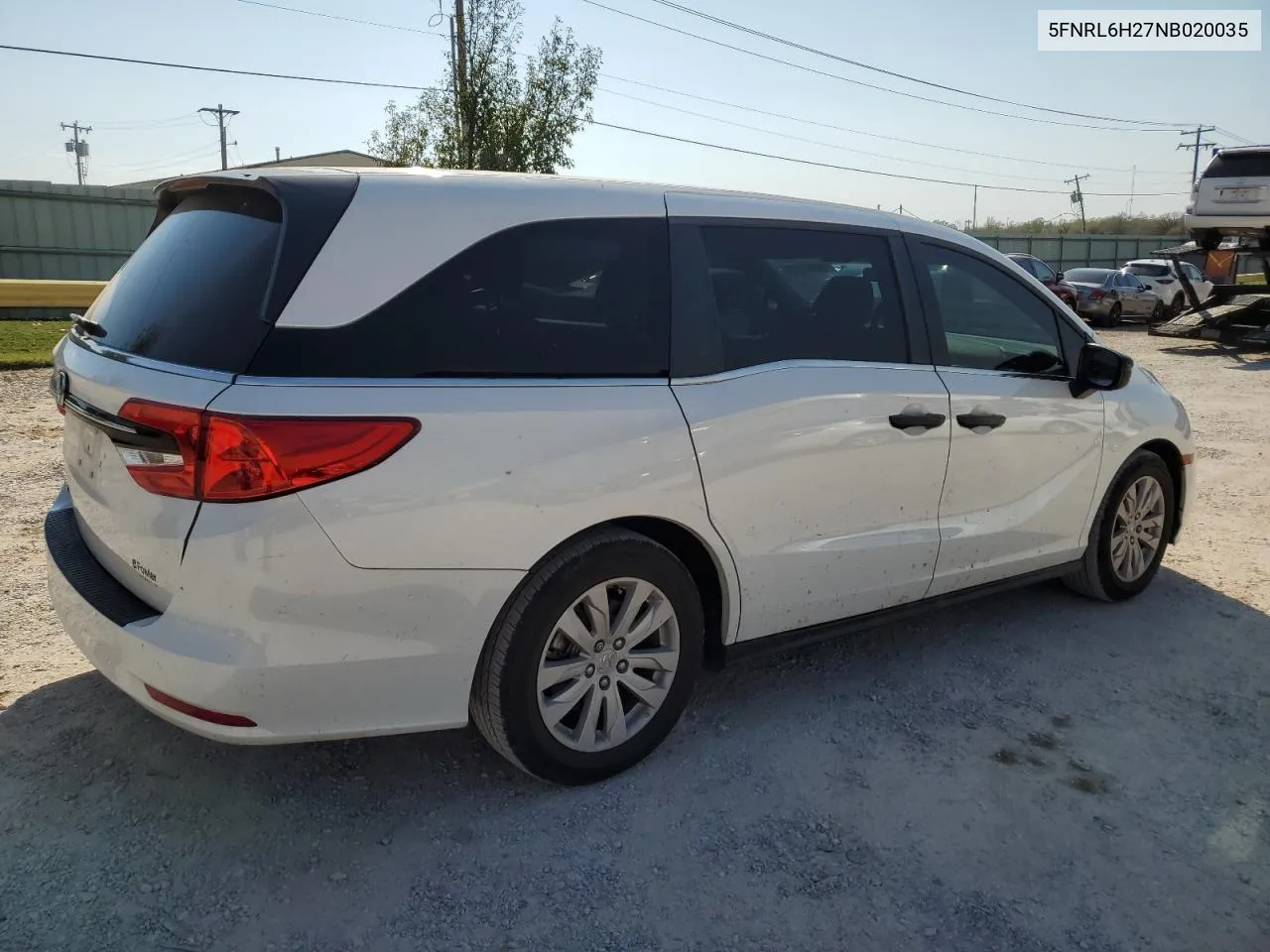 2022 Honda Odyssey Lx VIN: 5FNRL6H27NB020035 Lot: 74967314